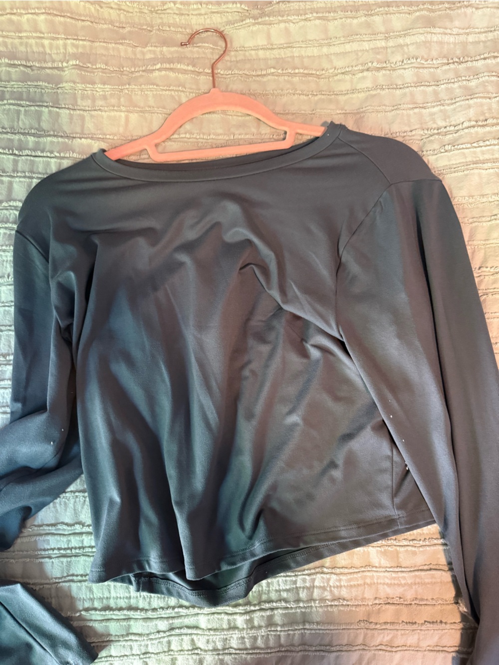 Hollister Long Sleeve Top in Charcoal Gray